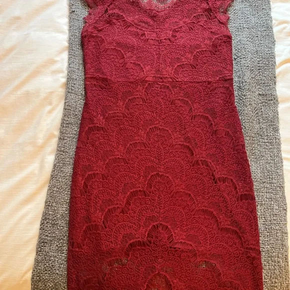 Intimately Free People Peek-A-Boo Lace
Burgundy Slip Dress - Picture 3 of 5